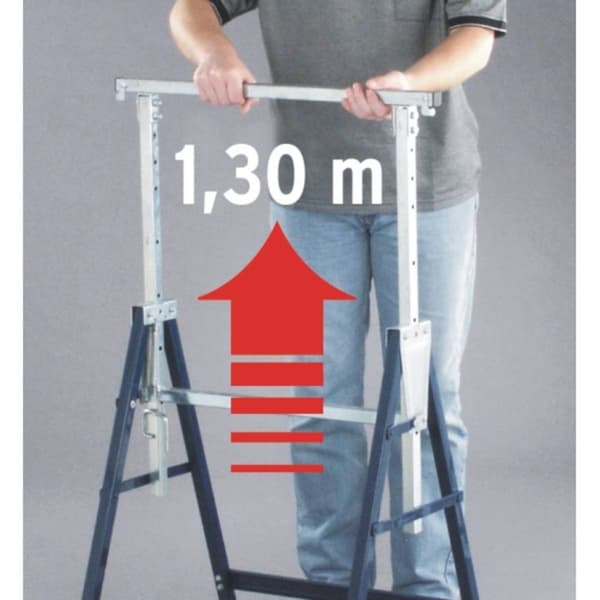 Brennenstuhl MB 160 H 1444700 Arbetsbock hopfällbar, höjdjusterbar 160 kg (B x H) 680 mm x 1300 mm 7.5 kg 1 st