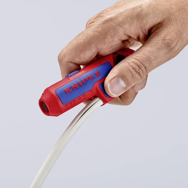 Knipex 16 95 01 SB ErgoStrip Kabelskalare Lämplig för Rundkabel, Våtrumskabel, Datakabel, Koaxialkabel 4.8 till 13 mm 0