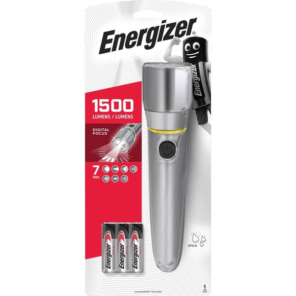 Energizer Vision HD Metal 6 AA LED Ficklampa Stor räckvidd batteri 1500 lm 15 h 479 g