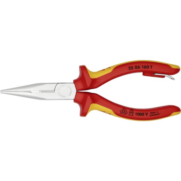Knipex 25 06 160 T Elektronik och finmekanik Flat rundtång Krom-vanadin-stål 160 mm