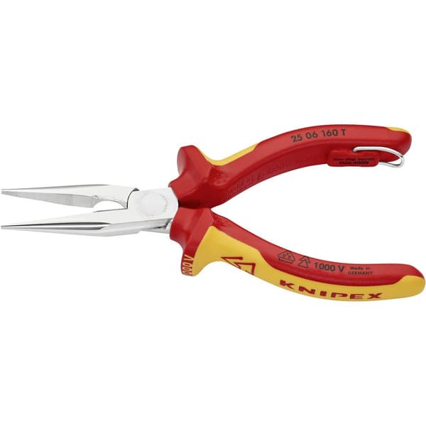 Knipex 25 06 160 T Elektronik och finmekanik Flat rundtång Krom-vanadin-stål 160 mm