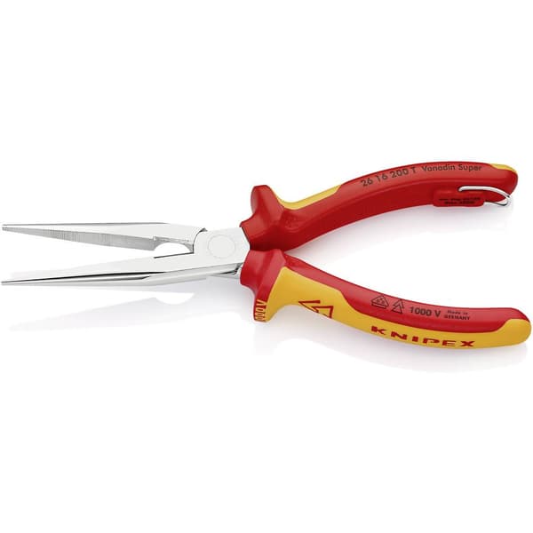 Knipex 26 16 200 T VDE Flat rundtång Krom-vanadin-stål 200 mm