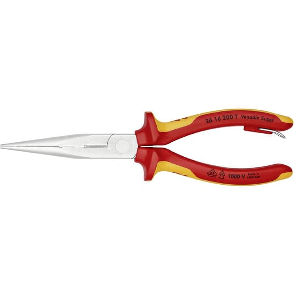 Knipex 26 16 200 T VDE Flat rundtång Krom-vanadin-stål 200 mm