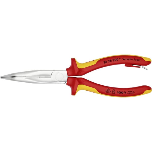 Knipex 26 26 200 T Flat rundtång Böjda 40° Krom-vanadin-stål 200 mm