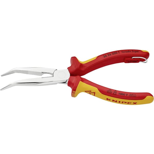 Knipex 26 26 200 T Flat rundtång Böjda 40° Krom-vanadin-stål 200 mm