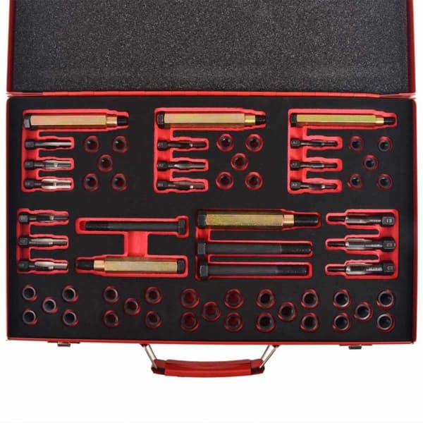 vidaXL Gjengereperasjonssett 63 deler glødeplugger M12 x 1,25 mm