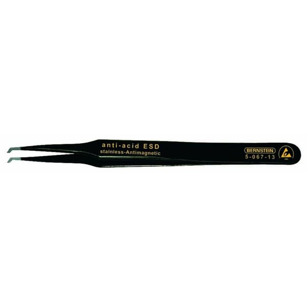 Bernstein Tools for Electronics 5-067-13 SMD-pincett 12 SA-ESD Flat, böjd 45° 120 mm