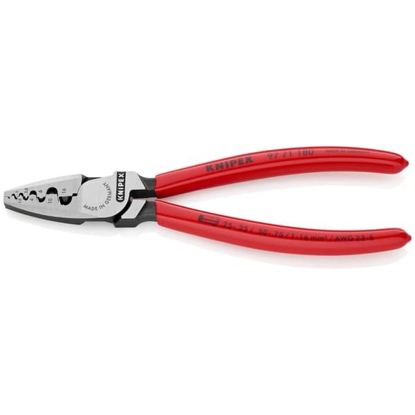Knipex 97 71 180 Crimptång Ändhylsor 0.25 till 16 mm²