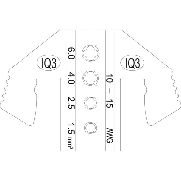 TOOLCRAFT PLE-IQ3 Crimpinsats Kontaktdon solcell 6.0 till 1.5 mm² Passar märke TOOLCRAFT PZ-500
