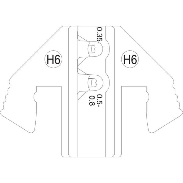 TOOLCRAFT PLE-0H6 Krympinsatser Crimpinsats för Delphi Weather Pack H6 Stecker AWG 22/20-18 0,35/0,5-0,8 mm² Passar mär