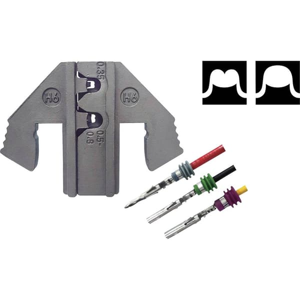TOOLCRAFT PLE-0H6 Krympinsatser Crimpinsats för Delphi Weather Pack H6 Stecker AWG 22/20-18 0,35/0,5-0,8 mm² Passar mär