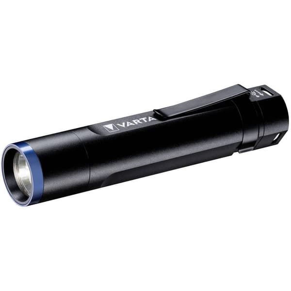 Varta Night Cutter F20R LED Ficklampa med bältesclip, med USB-gränssnitt, justerbar Uppladdningsbara batteri 400 lm 22