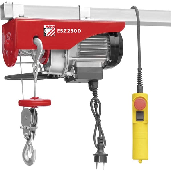 Holzmann Maschinen ESZ250D_230V Elektrisk kabel Kapacitet (remskiva) 250 kg Lastkapacitet (utan remskiva) 125 kg