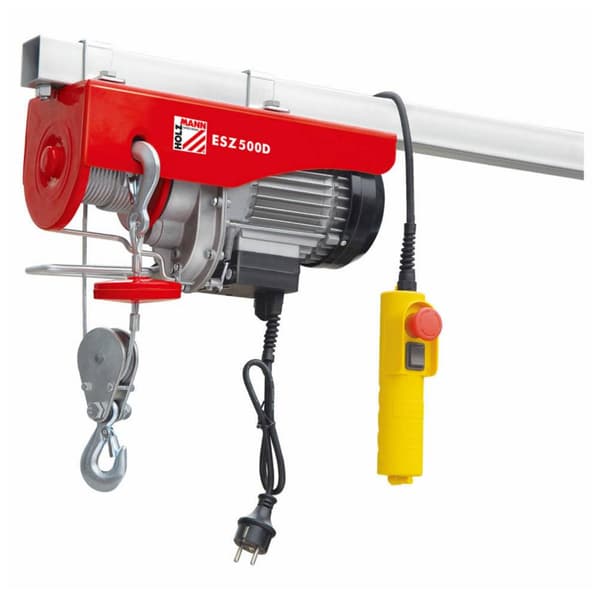 Holzmann Maschinen ESZ500D_230V Elektrisk kabel Kapacitet (remskiva) 500 kg Lastkapacitet (utan remskiva) 250 kg