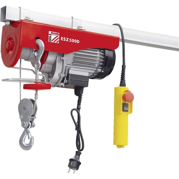 Holzmann Maschinen ESZ500D_230V Elektrisk kabel Kapacitet (remskiva) 500 kg Lastkapacitet (utan remskiva) 250 kg