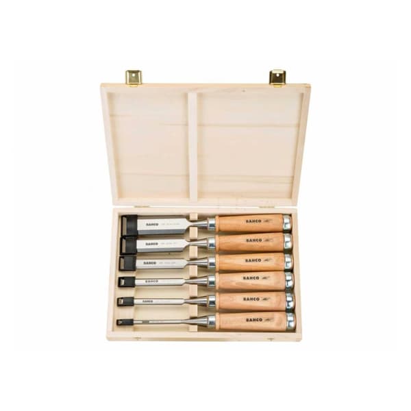 Bahco 425-083 Stämjärnsats, 6-delars, trälåda, 6,10,12,18,25,32mm