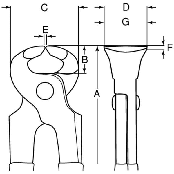 Kniptång 200 mm Bahco 1 st