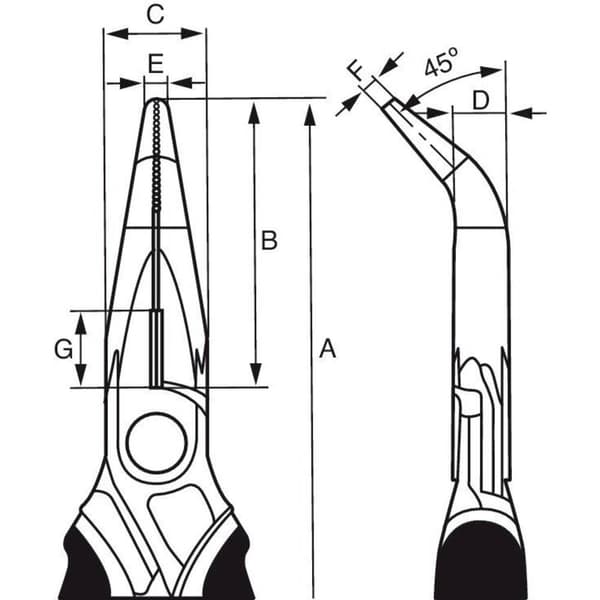 Bahco 2427 GC-160IP Flat rundtång 160 mm