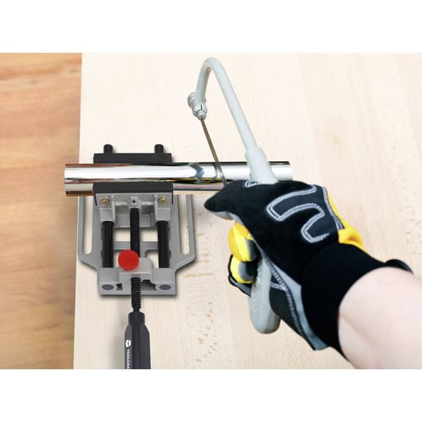 TOOLCRAFT SRS-143 Skruvstycke TO-4988658 Käkbredd: 100 mm Spännvidd (max.): 90 mm