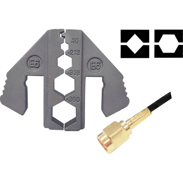 TOOLCRAFT PLE-0E3 Krympinsatser Crimpinsats för koaxial-stickdon Passar märke: TOOLCRAFT PZ-500