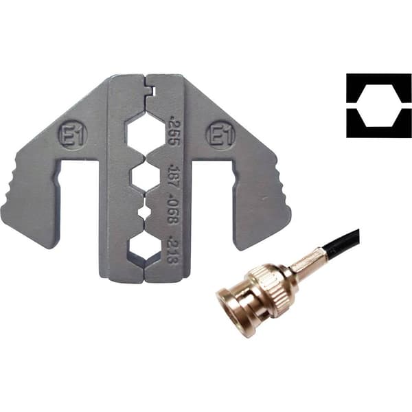 TOOLCRAFT PLE-0E1 Krympinsatser Crimpinsats för koaxial-stickdon Passar märke: TOOLCRAFT PZ-500
