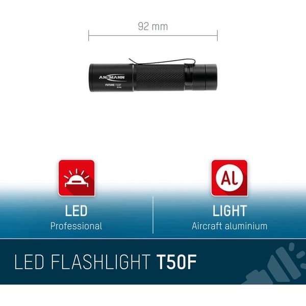 Ansmann T50F LED Ficklampa batteri 60 lm 2.5 h 60 g