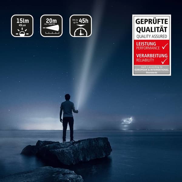 Ansmann 1600-0169 X15 Pennlampa batteri LED 133.8 mm Silver