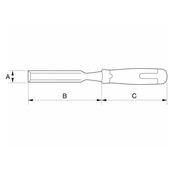 Bahco 424P-6 Stämjärn, 2-komponents skaft, 6 x 140 mm