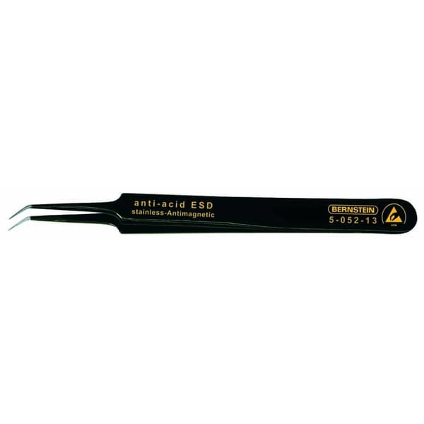 Bernstein Tools for Electronics 5-052-13 SMD-pincett 5b SA-ESD Superspets, böjd 110 mm