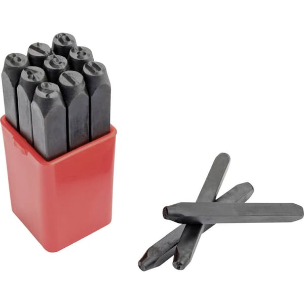 Brüder Mannesmann M 243-Z-3 9 delar Trycknummersats Teckenhöjd: 3 mm