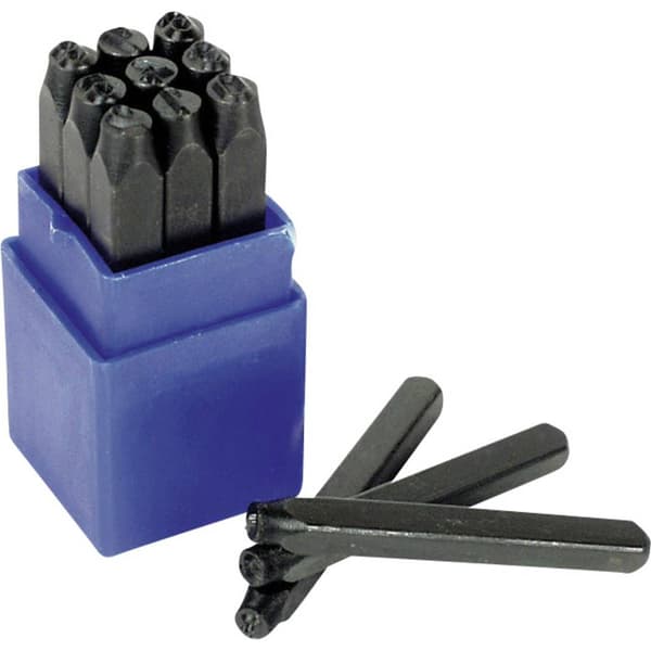 Brüder Mannesmann M 245-06 9 delar Trycknummersats Teckenhöjd: 6 mm