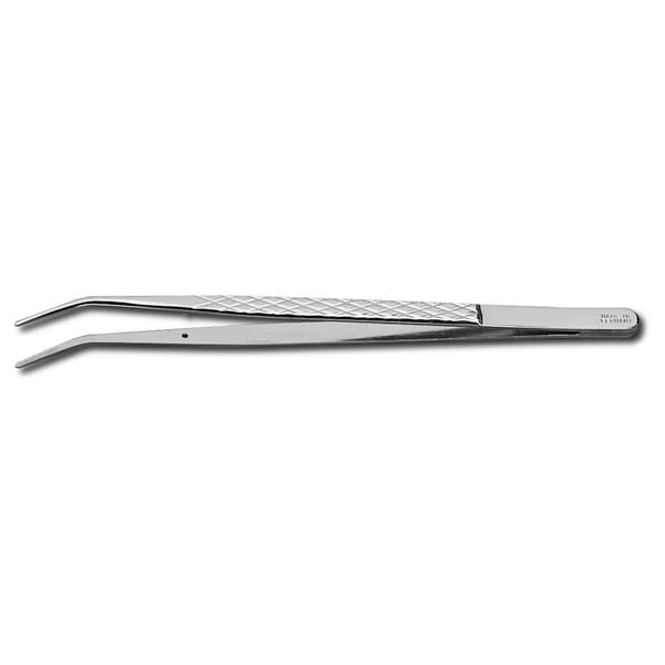 Donau Elektronik PZ8 Precisionspincett Trubbig, böjd 160 mm