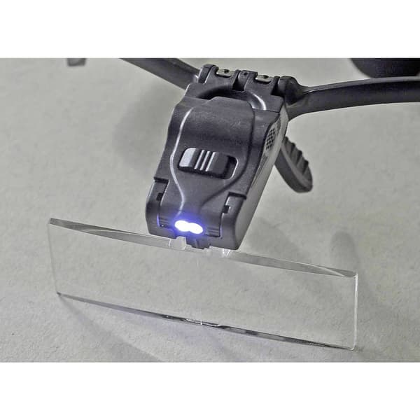 RONA 450989 450989 Huvudlupp med LED-belysning, med clip, med belysning Förstoringsfaktor: 1 x, 1.5 x, 2 x, 2.5 x, 3.5