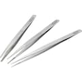 Miniatyrbild 1 av 4: Vigor V1438 Pincett-set 3 delar Flat-rund, Trubbig, Spets