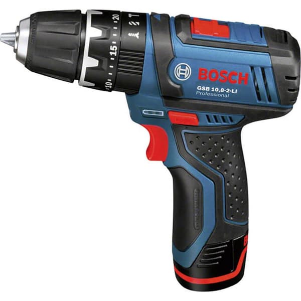Bosch Professional GSB 12V-15 2-växel-Slagborrmaskin batteri inkl. 2x batterier
