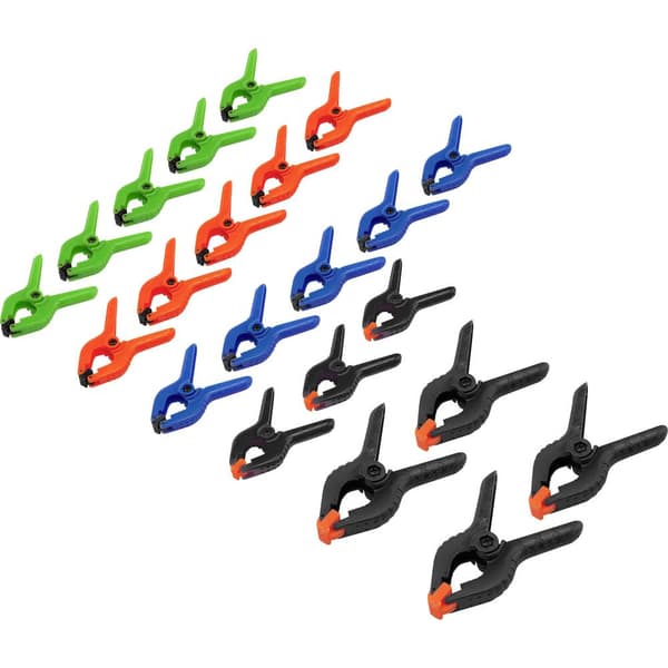 Mini-spänntvingar-set 22 delar Basetech 1529585 Mått - Längd: 90 mm