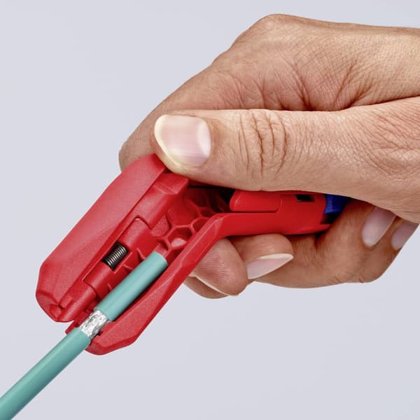 Knipex 16 95 02 SB ErgoStrip Kabelskalare Lämplig för Rundkabel, Våtrumskabel, Datakabel, Koaxialkabel 4.8 till 13 mm 0