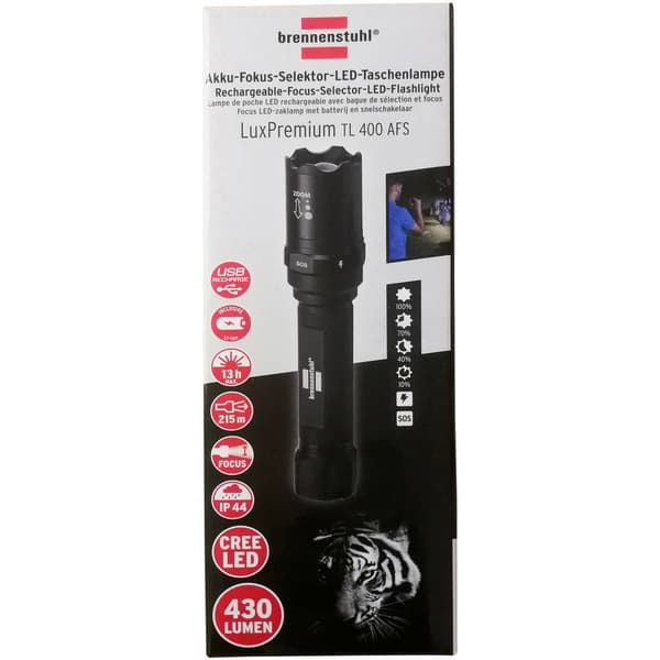 Brennenstuhl LuxPremium TL 400 AFS LED Ficklampa med handrem Uppladdningsbara batteri 430 lm 13 h 260 g