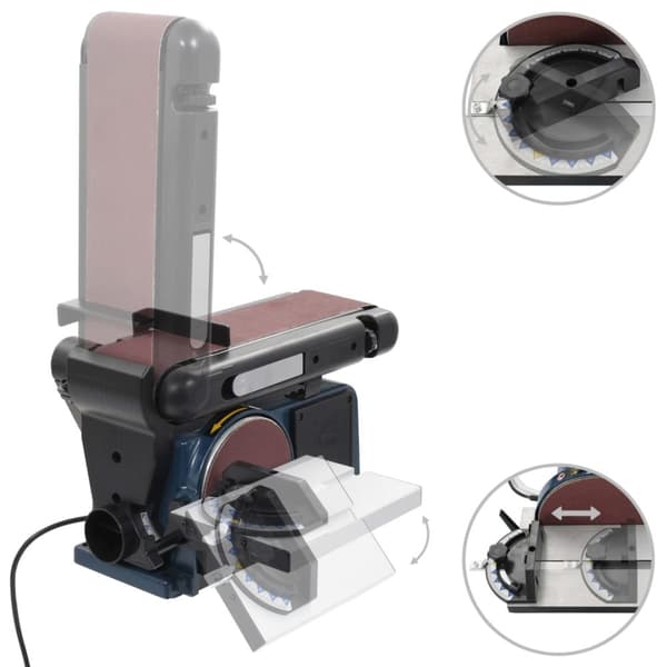 vidaXL Elektrisk Band-/skivslip 370 W 150 mm