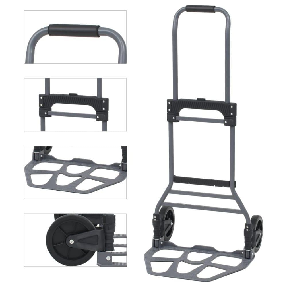 vidaXL foldbar sækkevogn aluminium 130 kg