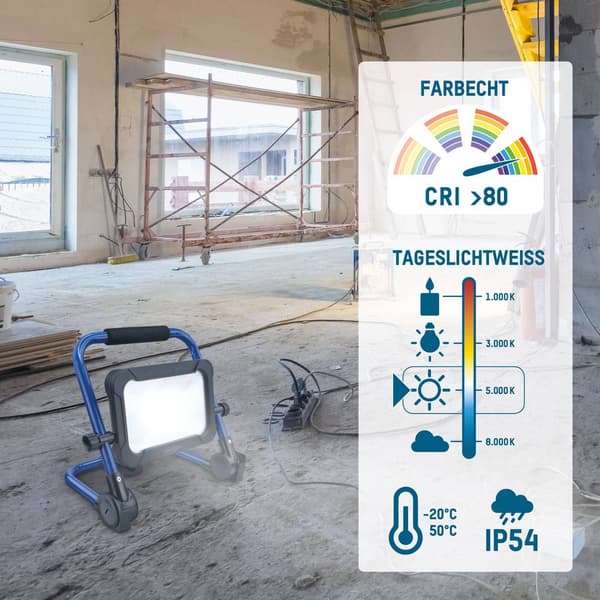 Ansmann FL1600R Byggstrålkastare 20 W 1600 lm Neutralvit 1600-0275