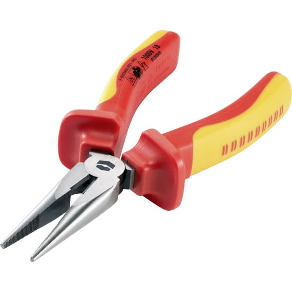 TOOLCRAFT TO-6448056 VDE Flat rundtång Rak Krom-vanadin-stål 160 mm