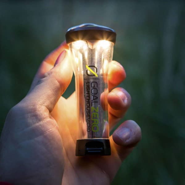 Goal Zero 32005 Lighthouse Micro Flash Campinglampa LED 150 lm Uppladdningsbara batteri 68 g Svart, Gul Svart, Vit