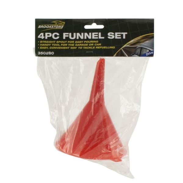 Brookstone Drive Funnel Set (4 pieces) Red One Size