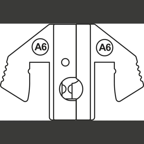 TOOLCRAFT PLE-0A6 Krympinsatser Isolerad flat kontakthylsa Crimp-område: 4.0 till 6.0 mm² Passar märke: TOOLCRAFT PZ-50