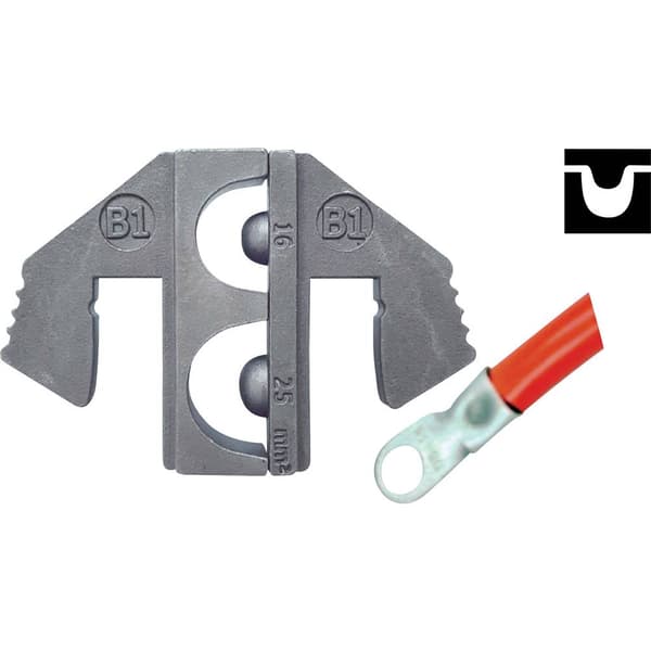 TOOLCRAFT PLE-0B1 Krympinsatser Oisolerad kabelsko Crimp-område: 16 till 25 mm² Passar märke: TOOLCRAFT PZ-500