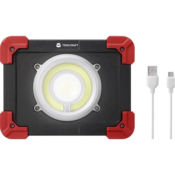 TOOLCRAFT TO-6687738 LED Arbetslampa Uppladdningsbara batteri 10 W 1400 lm