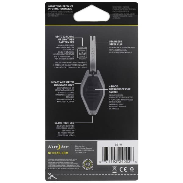 NITE Ize Inova Microlight LED Nyckelringslampa batteri 6 lm