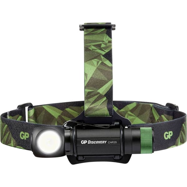 GP Discovery GPDISHLCH35BL131 Pannlampa 60 h 153 g Svart, Grön