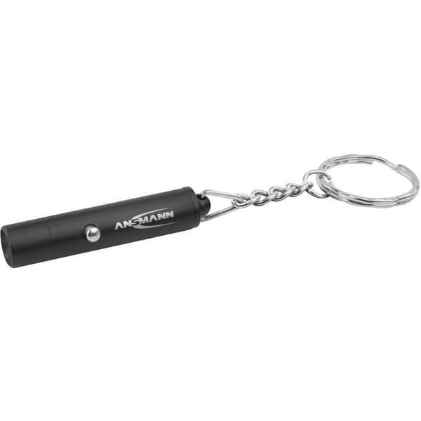 Ansmann Keychain Mini LED Nyckelringslampa med nyckelring batteri 14 g Svart